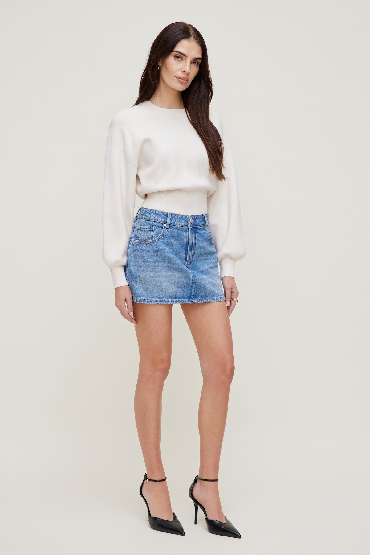 Dynamite Outlet | Gia Mini Denim Skort Blue