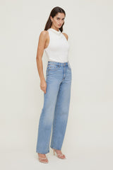 Dynamite Website Shop | Heidi High Rise Wide Leg Jeans Blue