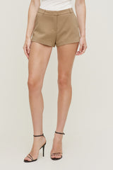 Dynamite Online | Clean Mini Shorts Beige