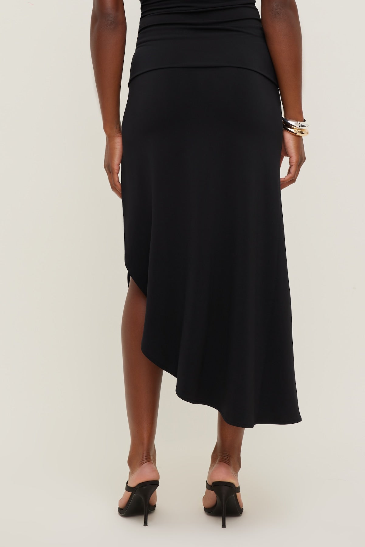 Dynamite Website Shop | Sculpt Slit Midi Skirt Black