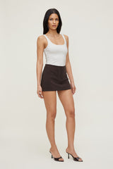 Dynamite Online | Fitted Mini Skort Brown
