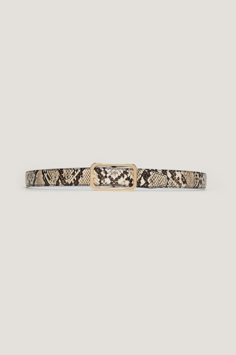 Dynamite US | Rounded Rectangle Slim Faux Leather Belt GREEN