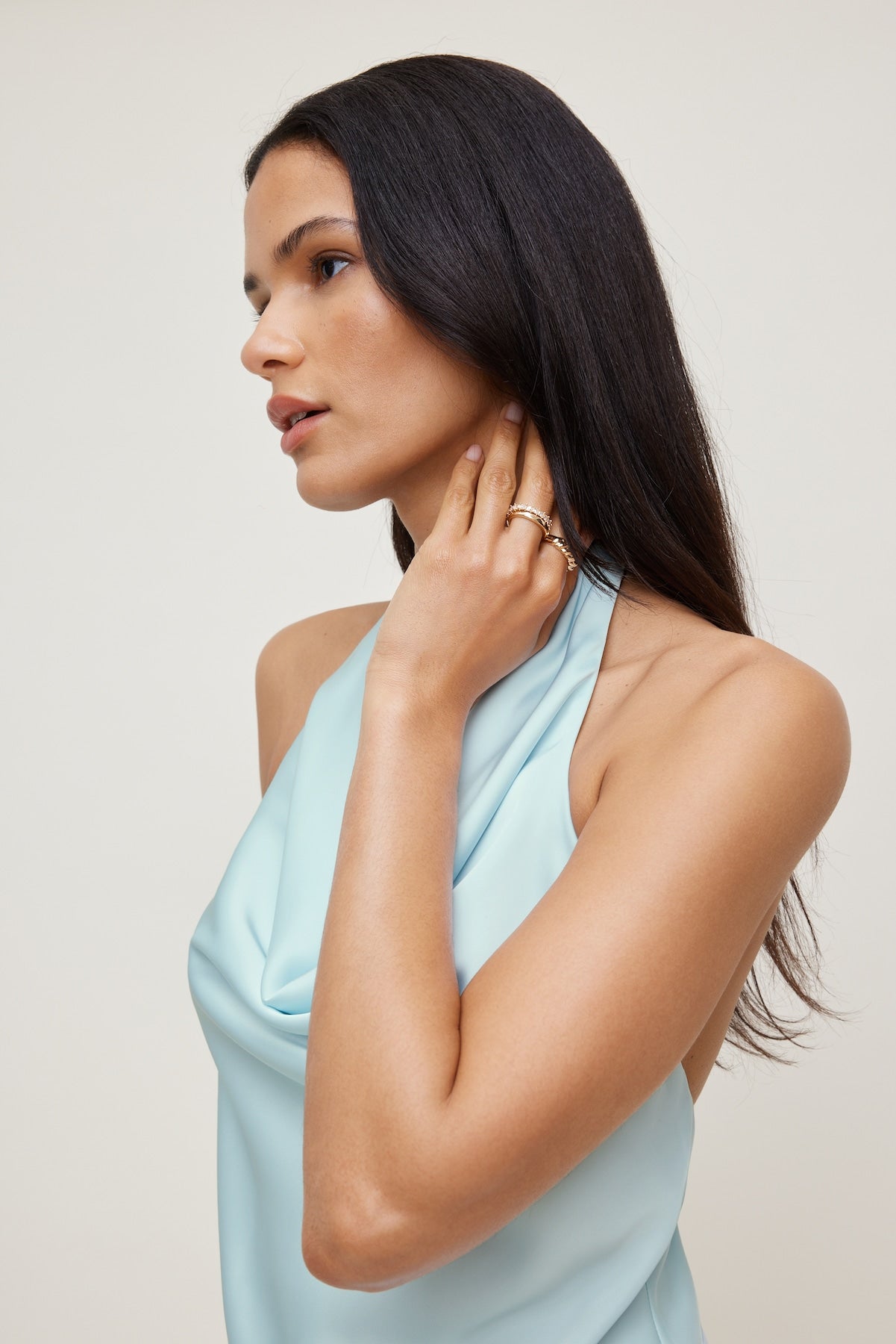 Dynamite Outlets | 3-Pack Eternity & Twisted Rings Yellow