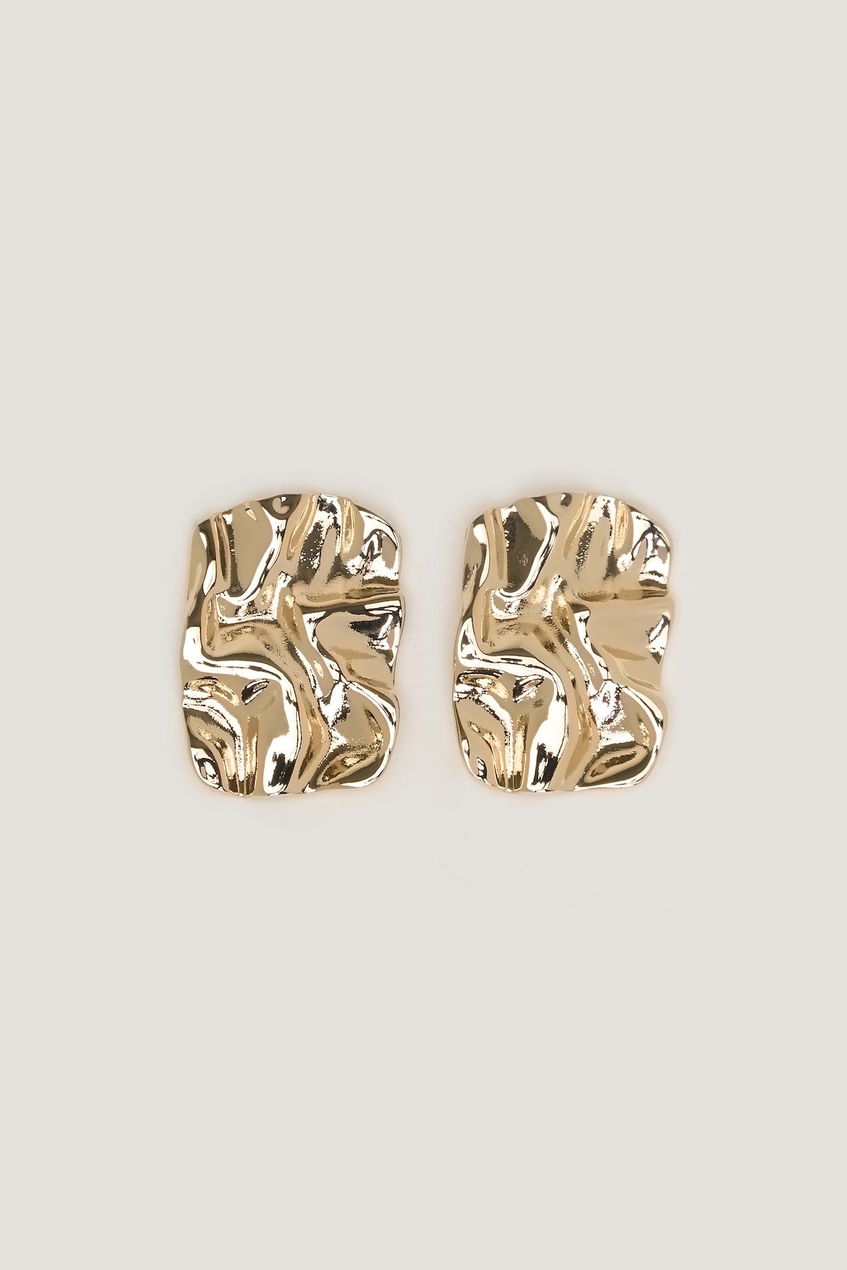 Dynamite Website Shop | Crumpled Button Earrings Yellow