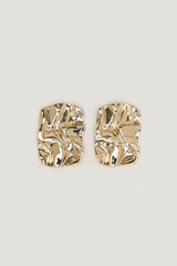 Dynamite Website Shop | Crumpled Button Earrings Yellow