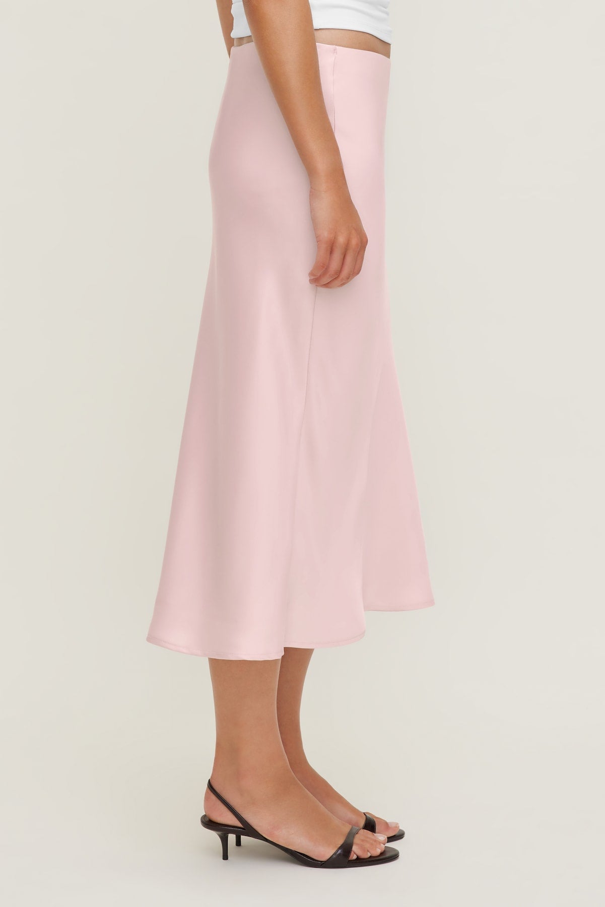 Dynamite Online | Delila Satin Midi Skirt Pink