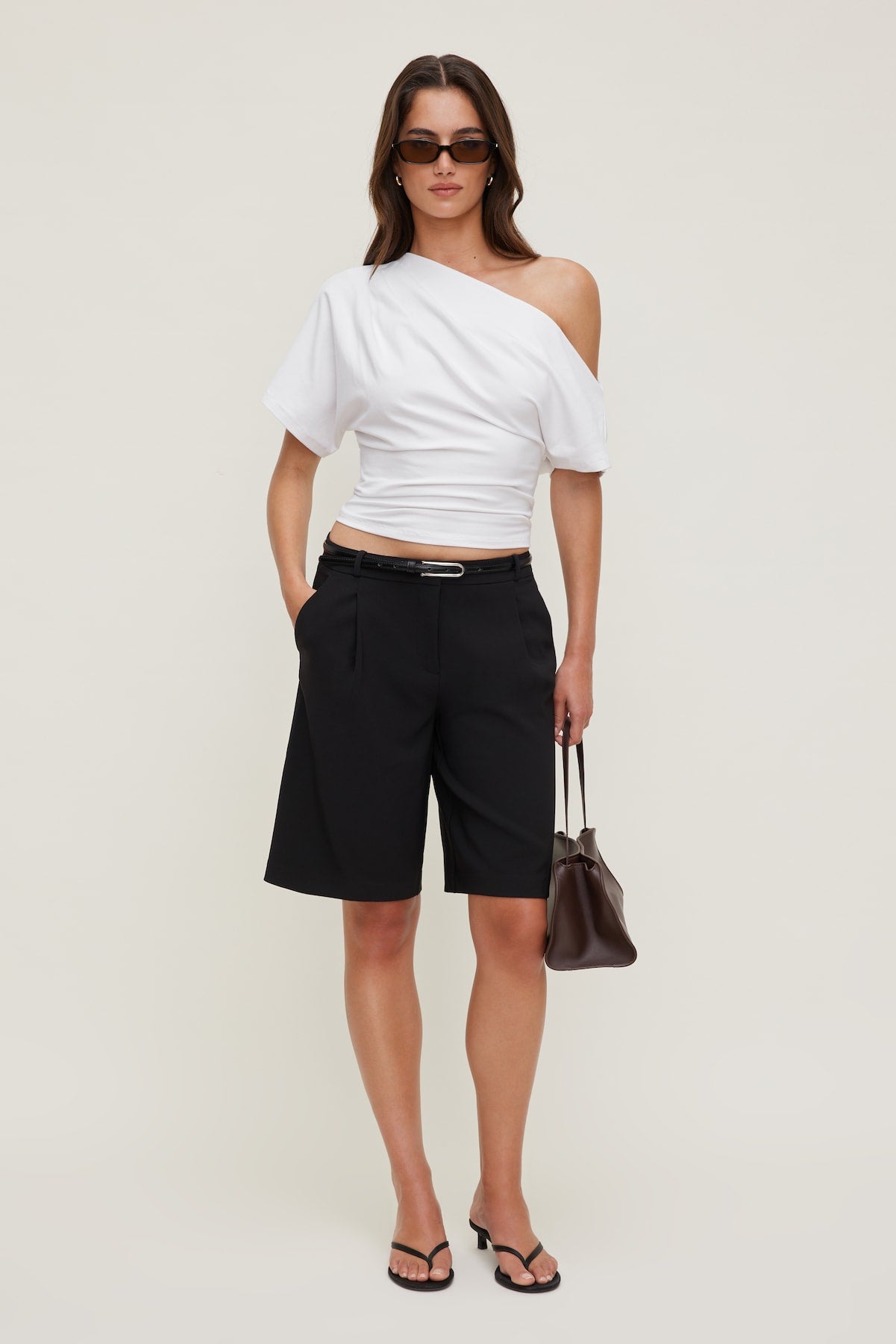 Dynamite Website Shop | Mid Rise Bermuda Shorts Black