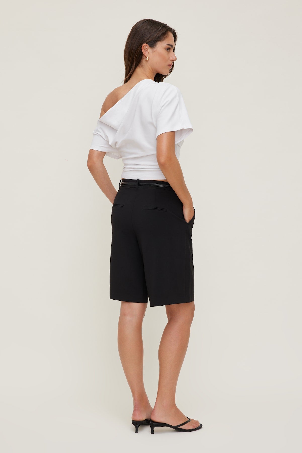 Dynamite Website Shop | Mid Rise Bermuda Shorts Black