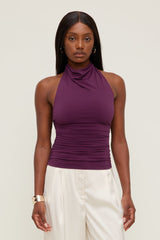 Dynamite US | Sculpt Cowl Halter Top Purple