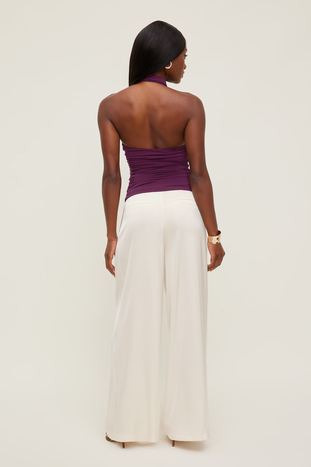 Dynamite US | Sculpt Cowl Halter Top Purple