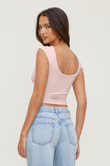 Dynamite On Sale | Sculpt Cap Sleeve T Shirt Pink
