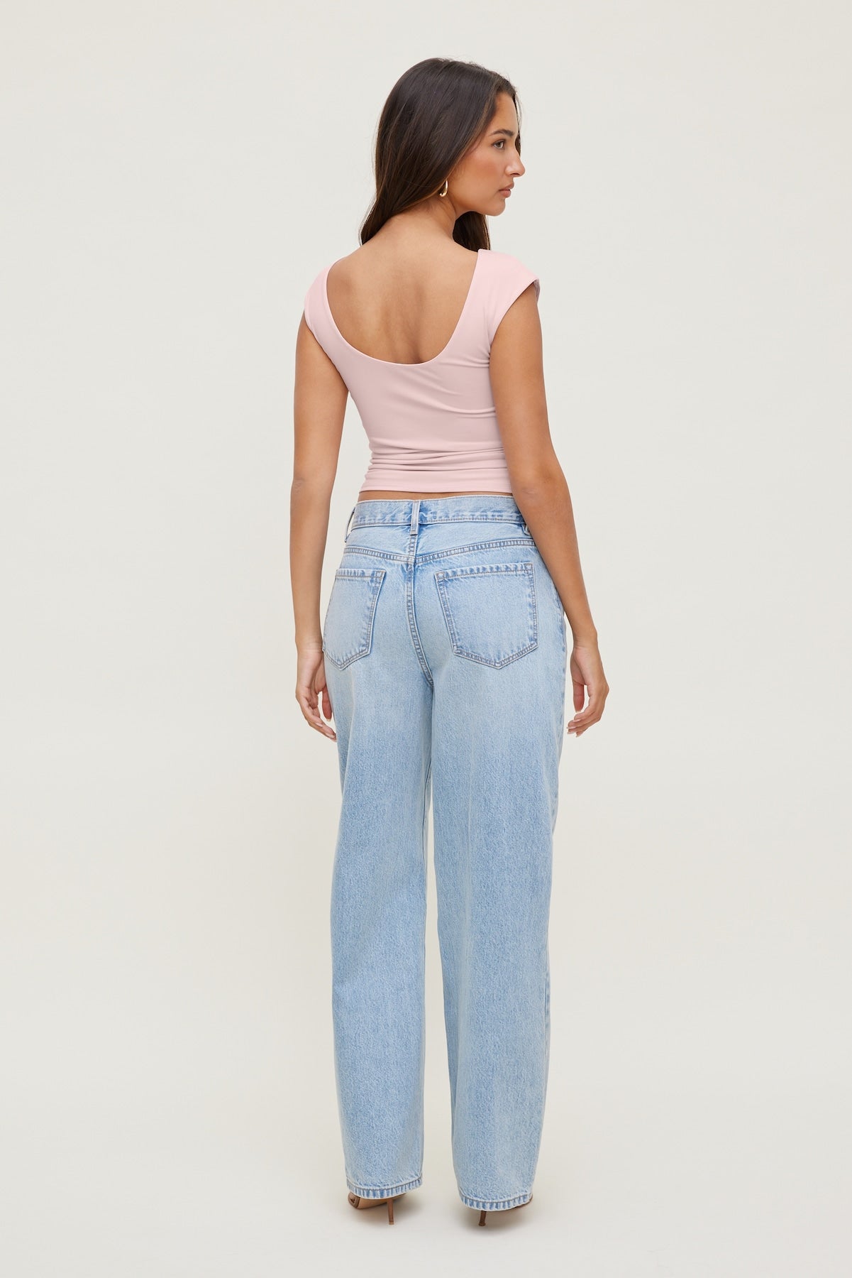 Dynamite On Sale | Sculpt Cap Sleeve T Shirt Pink