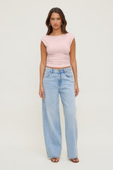 Dynamite On Sale | Sculpt Cap Sleeve T Shirt Pink