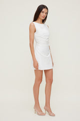 Dynamite Website Shop | Katia Ruched Jersey Mini Dress White