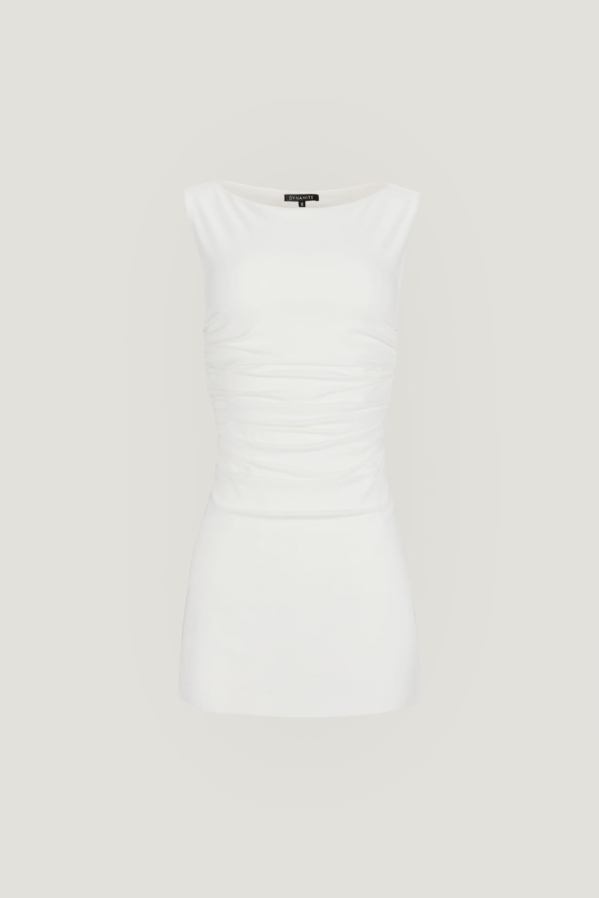 Dynamite Website Shop | Katia Ruched Jersey Mini Dress White