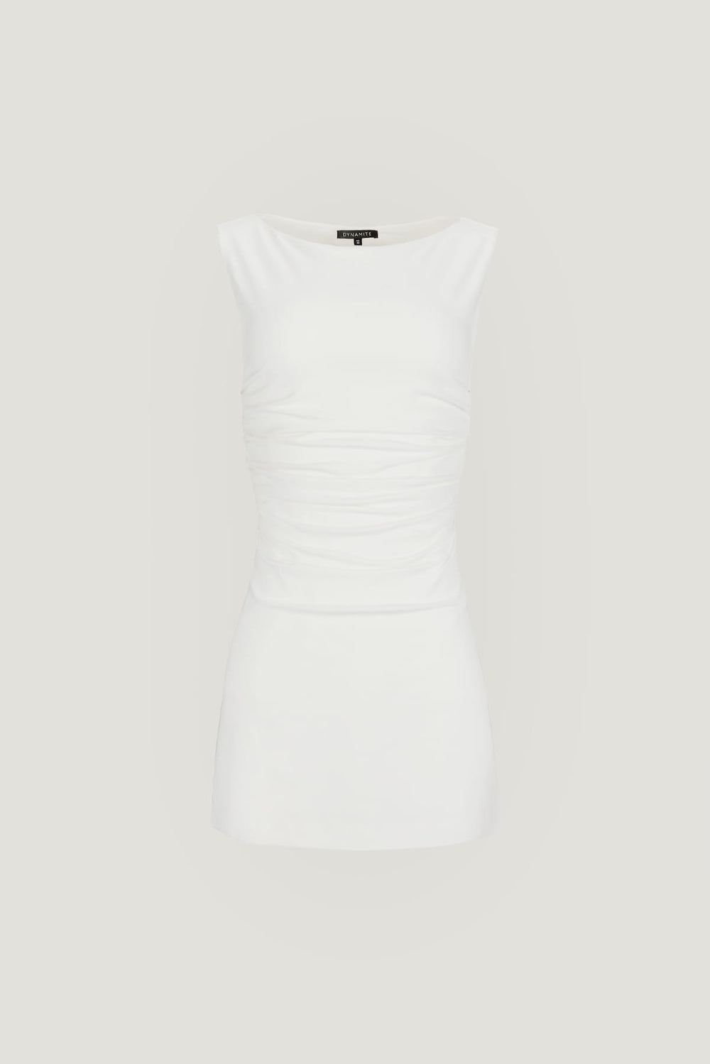 Dynamite Website Shop | Katia Ruched Jersey Mini Dress White