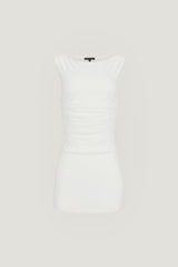 Dynamite Website Shop | Katia Ruched Jersey Mini Dress White