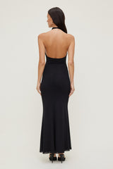 Dynamite Outlets | Scarlet Draped Mesh Maxi Dress Black