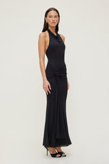 Dynamite Outlets | Scarlet Draped Mesh Maxi Dress Black