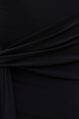 Dynamite Outlets | Scarlet Draped Mesh Maxi Dress Black