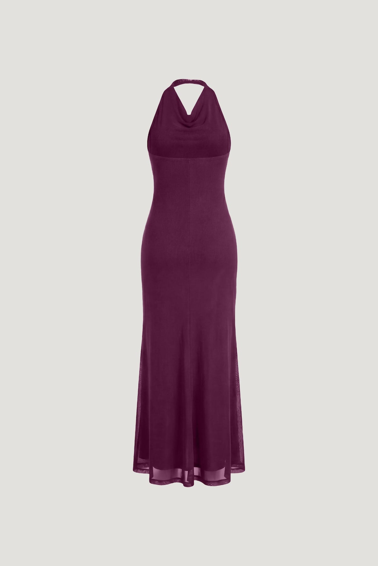 Dynamite On Sale | Scarlet Draped Mesh Maxi Dress PURPLE