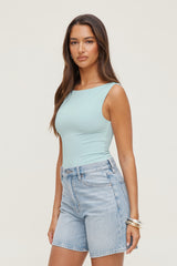 Dynamite Outlet | Nola Sculpt Tank Top Blue