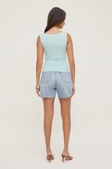 Dynamite Outlet | Nola Sculpt Tank Top Blue