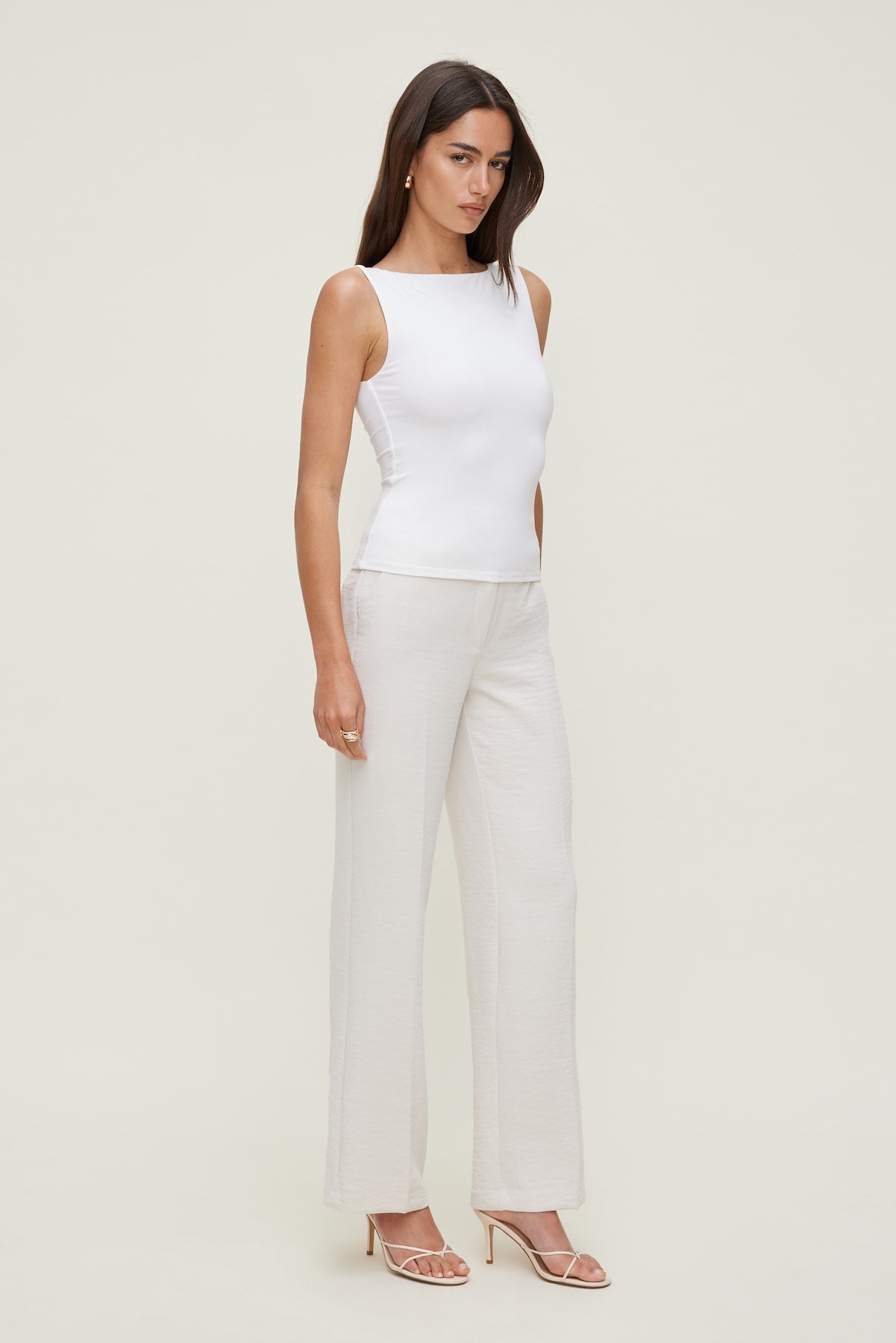 Dynamite Store | Camelia Airflow Clean Straight Leg Pants Beige