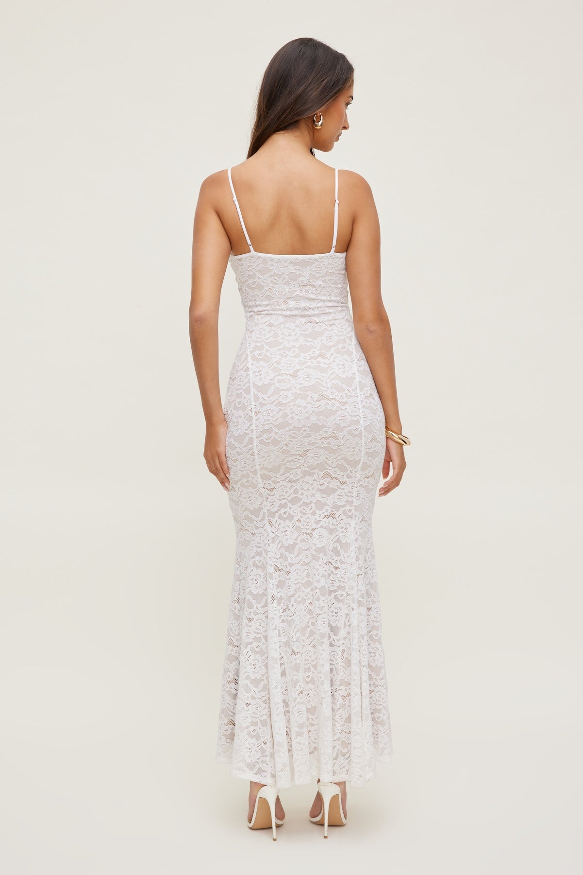 Dynamite Discount | Monet Lace Overlay Maxi Dress White