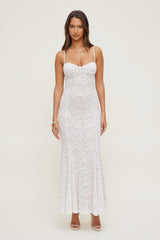 Dynamite Discount | Monet Lace Overlay Maxi Dress White
