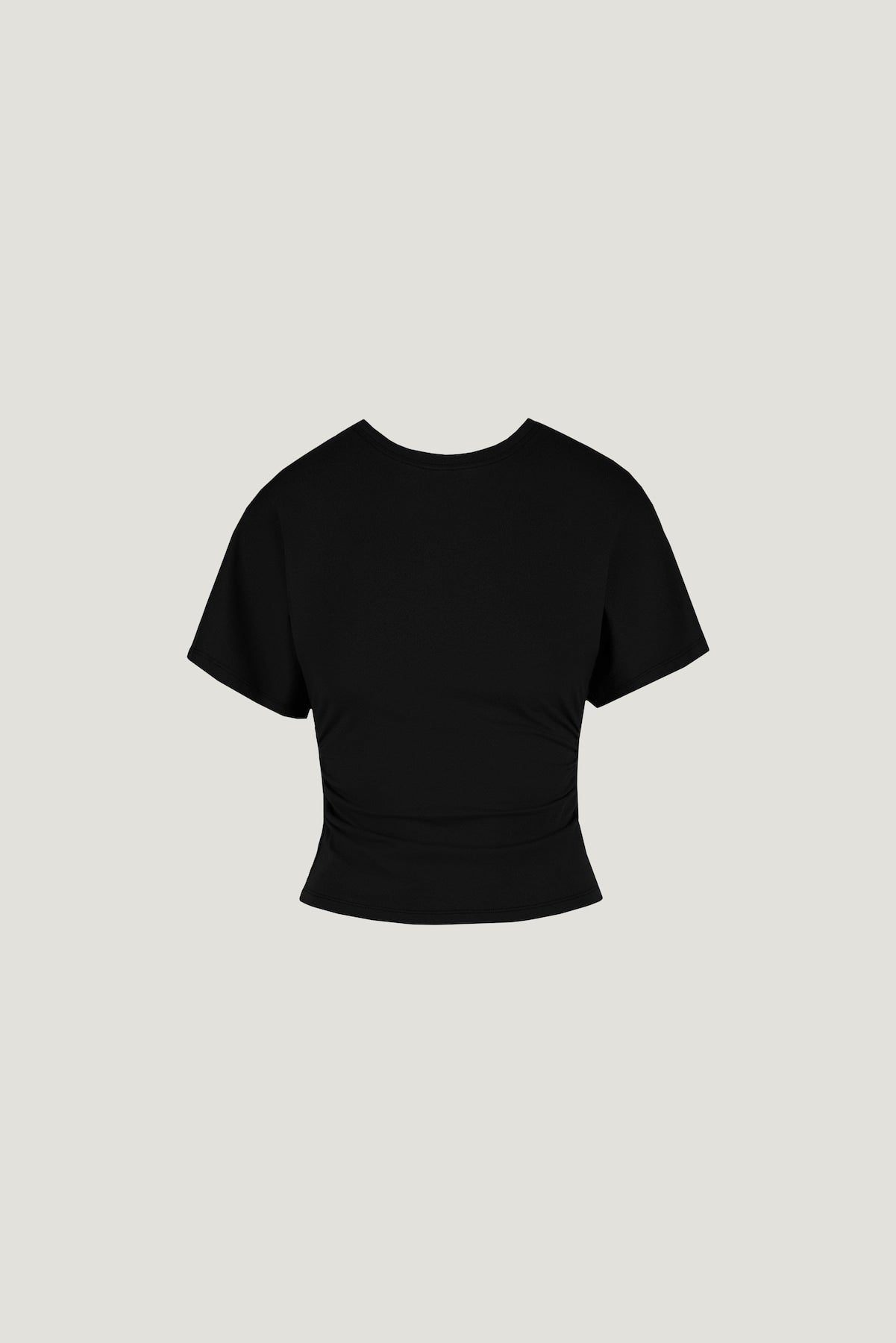 Dynamite Website Shop | Andrea Shirred Jersey T Shirt Black