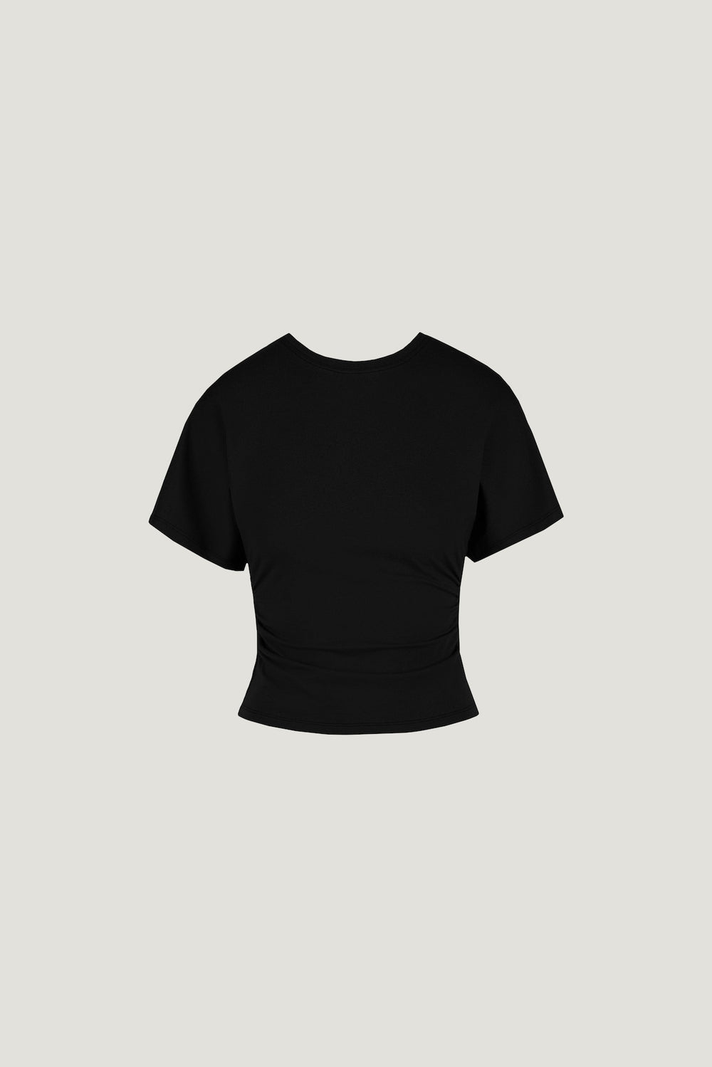 Dynamite Website Shop | Andrea Shirred Jersey T Shirt Black