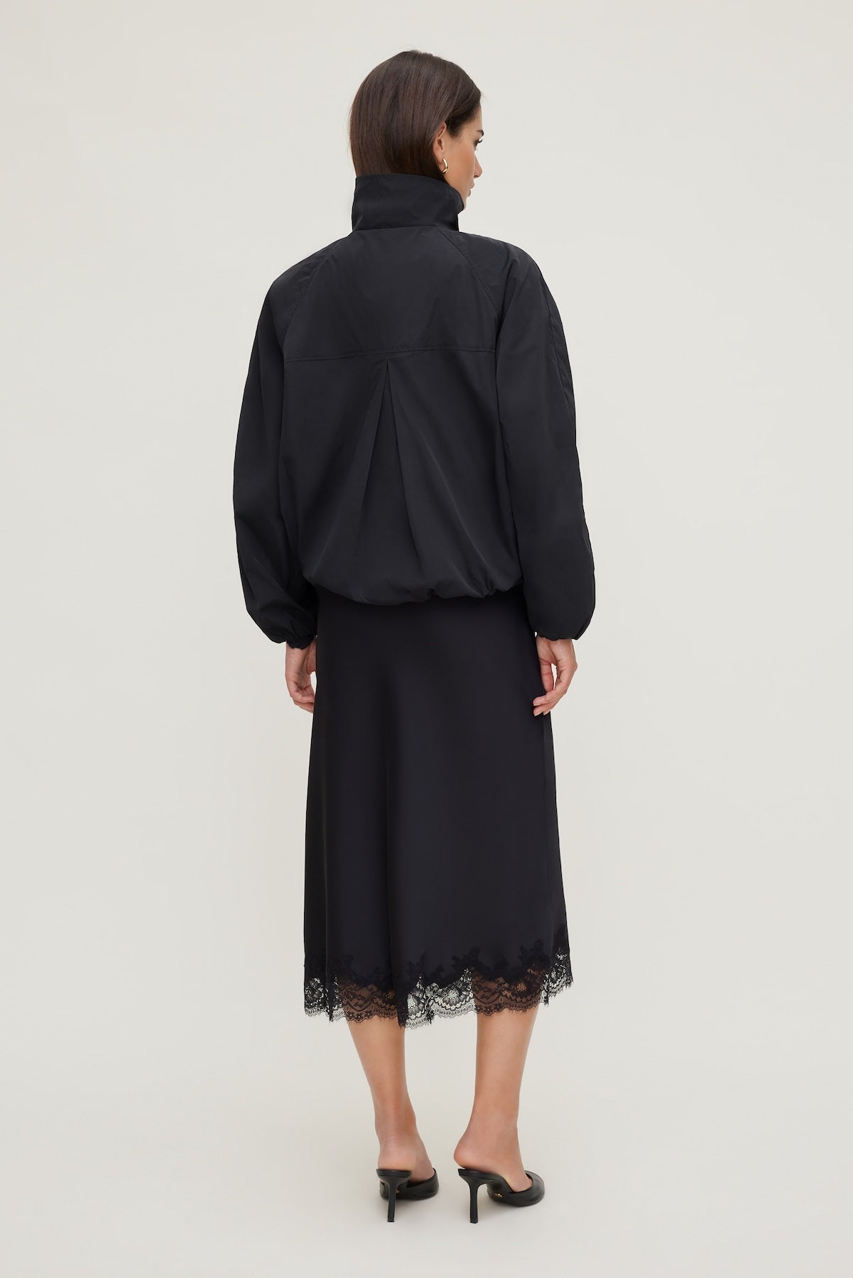 Dynamite Outlets | High Neck Drawstring Jacket Black