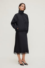 Dynamite Outlets | High Neck Drawstring Jacket Black