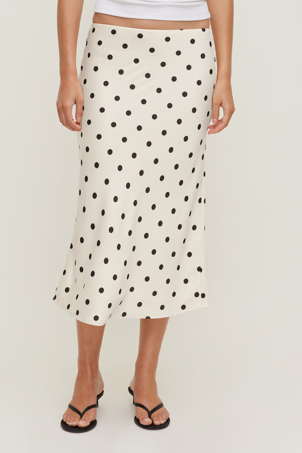Dynamite Online | Delila Satin Midi Skirt Black