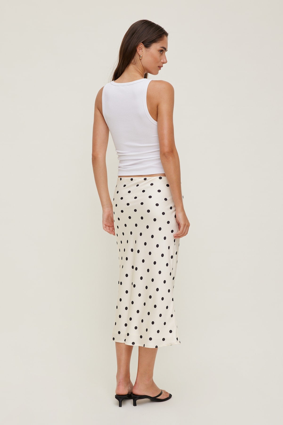Dynamite Online | Delila Satin Midi Skirt Black