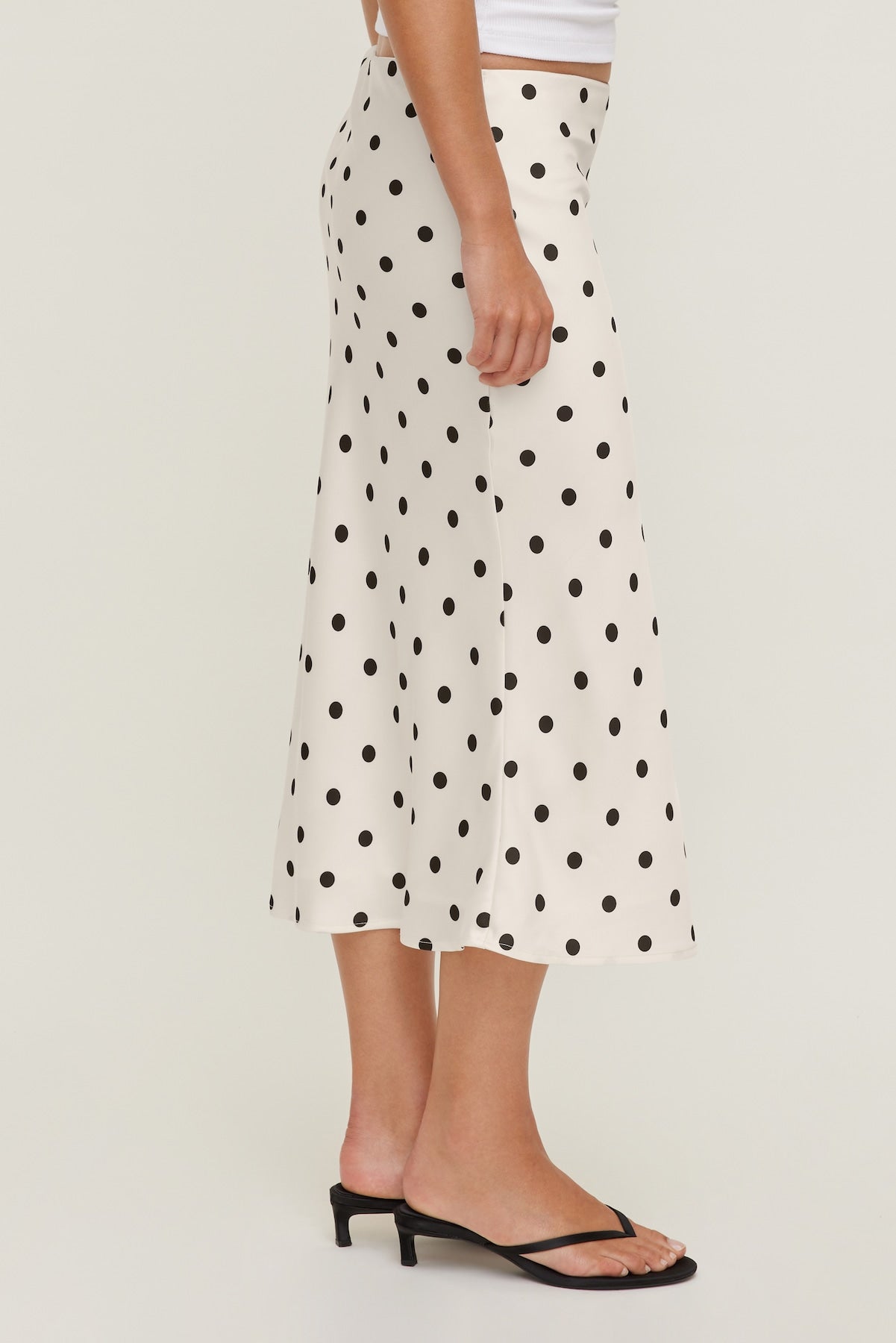 Dynamite Online | Delila Satin Midi Skirt Black