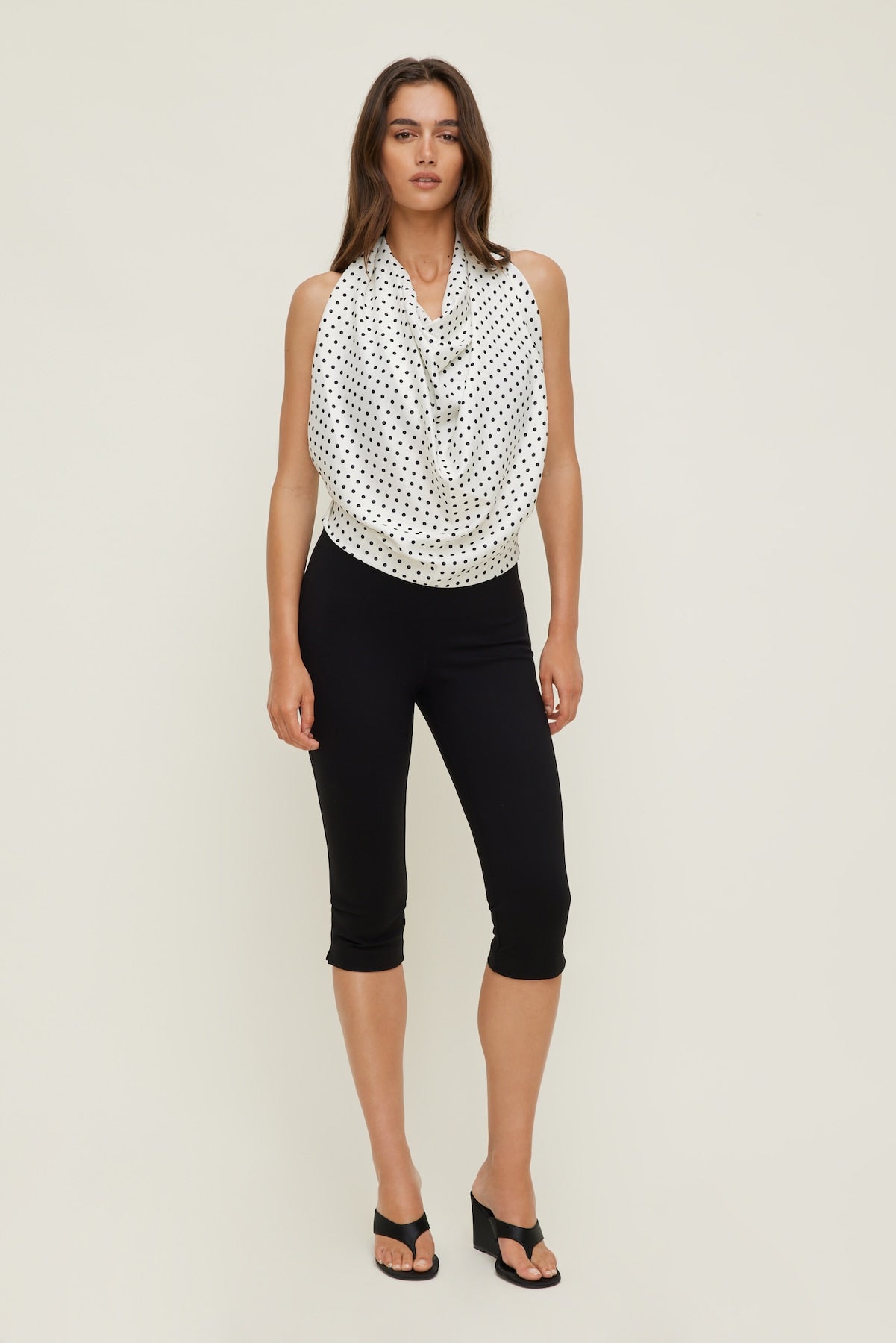 Dynamite Discount | Polka Dot Oversized Square Scarf White