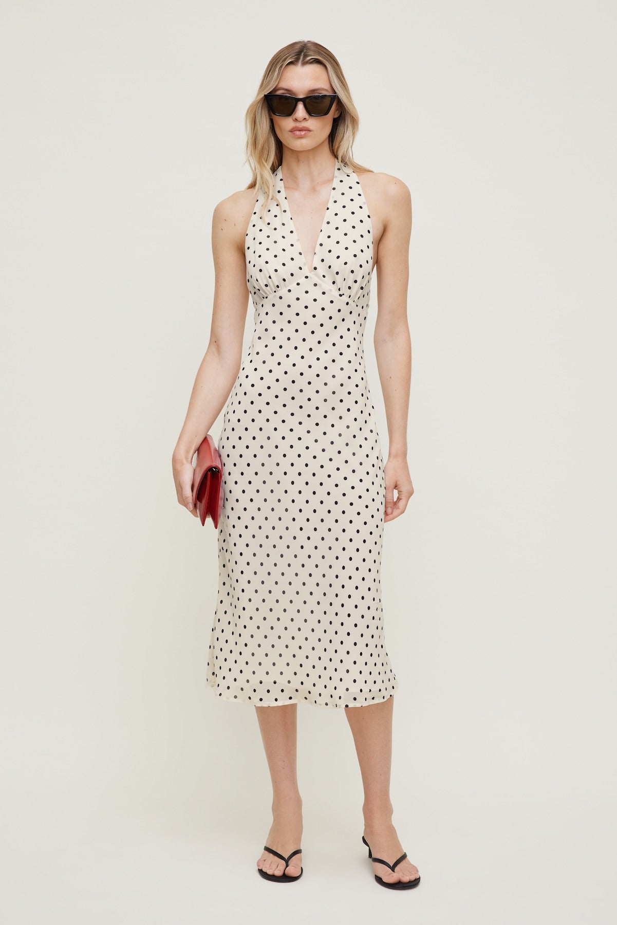 Dynamite Outlet | Elena Halter Midi Dress Beige