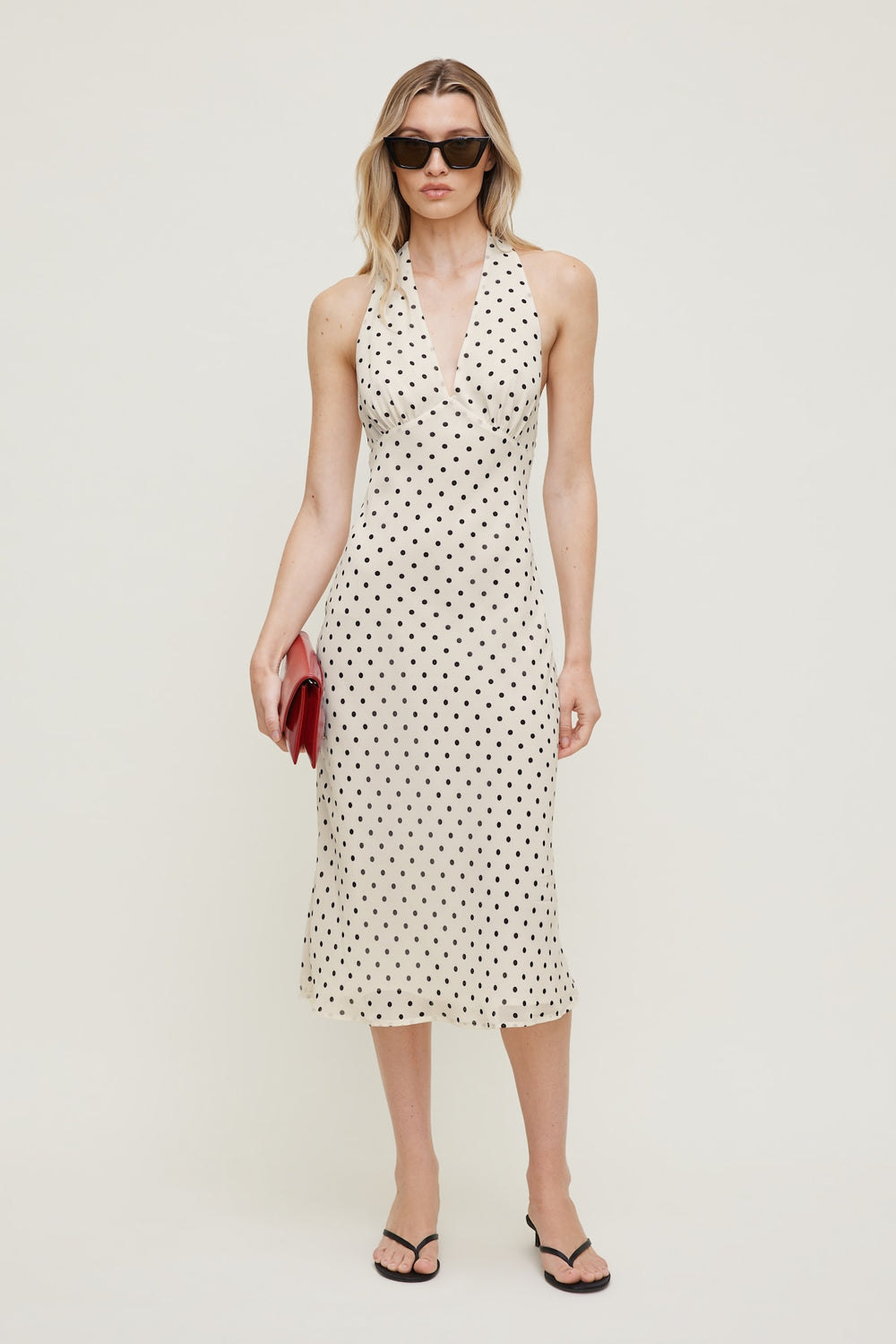 Dynamite Outlet | Elena Halter Midi Dress Beige