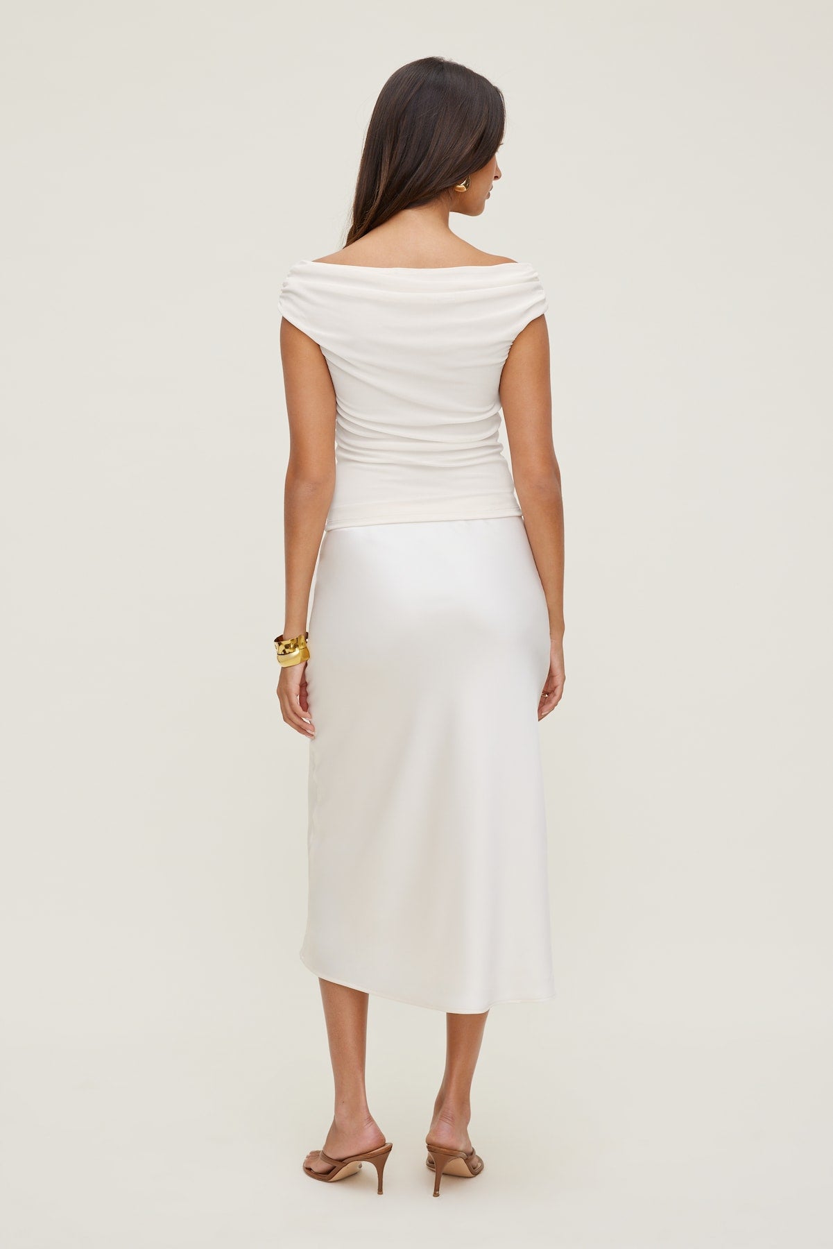Dynamite Store | Off Shoulder Mesh Top White