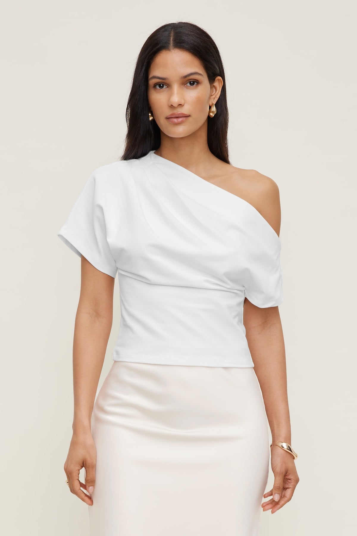 Dynamite Outlets | Alexa Cotton Spandex T Shirt White