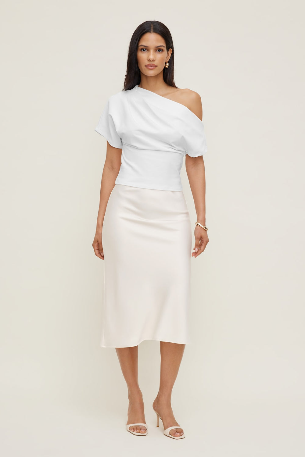 Dynamite Outlets | Alexa Cotton Spandex T Shirt White