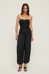Dynamite On Sale | Peplum Bustier Top Black