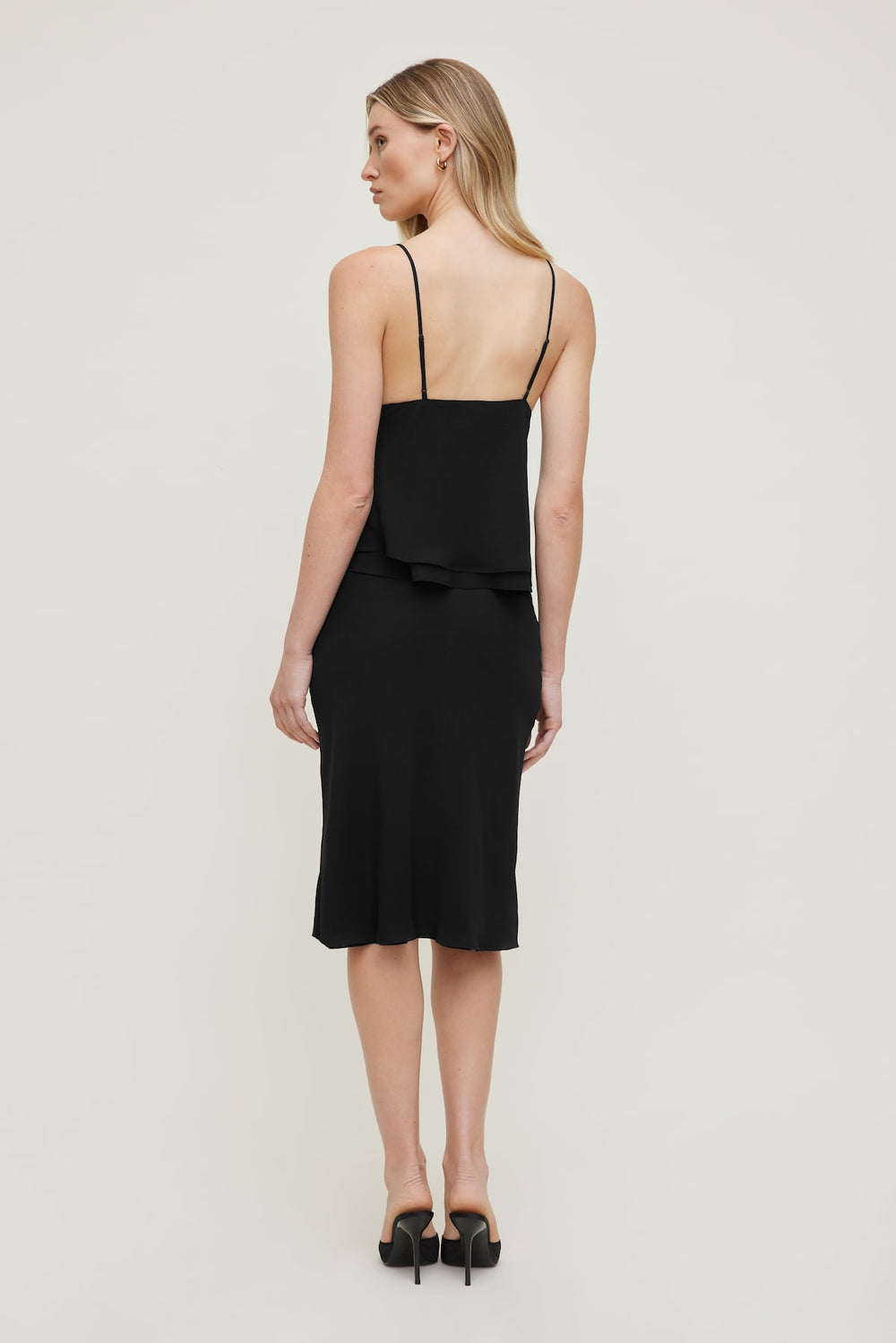Dynamite Discount | Plunge Babydoll Tank Top Black