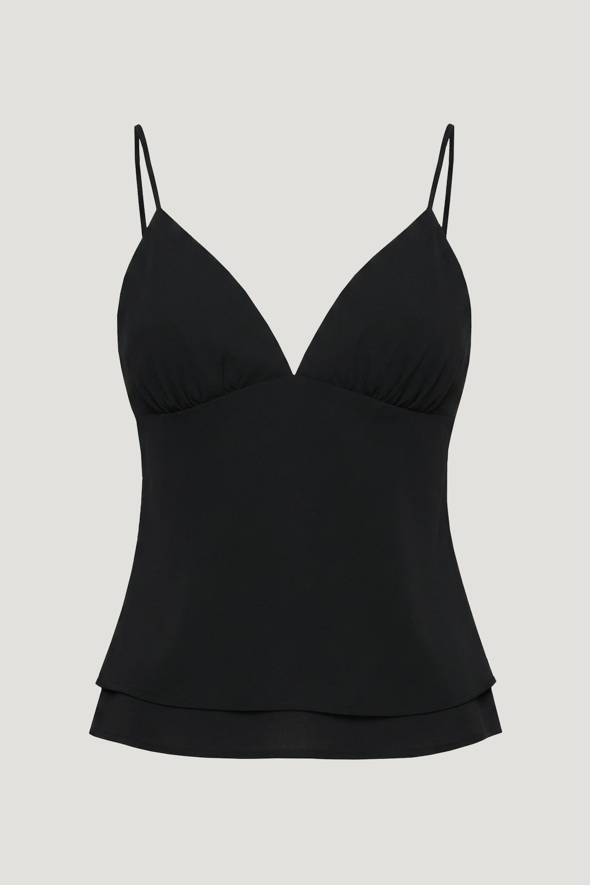Dynamite Discount | Plunge Babydoll Tank Top Black