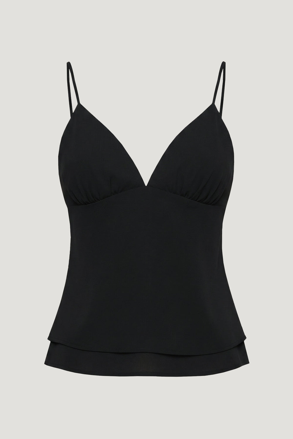 Dynamite Discount | Plunge Babydoll Tank Top Black