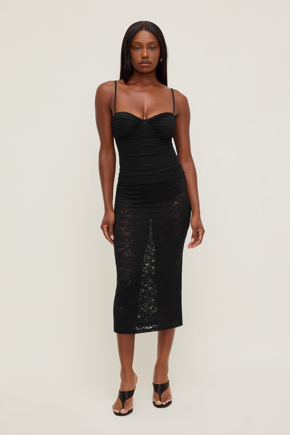 Dynamite Outlet | Monet Mesh Top Black