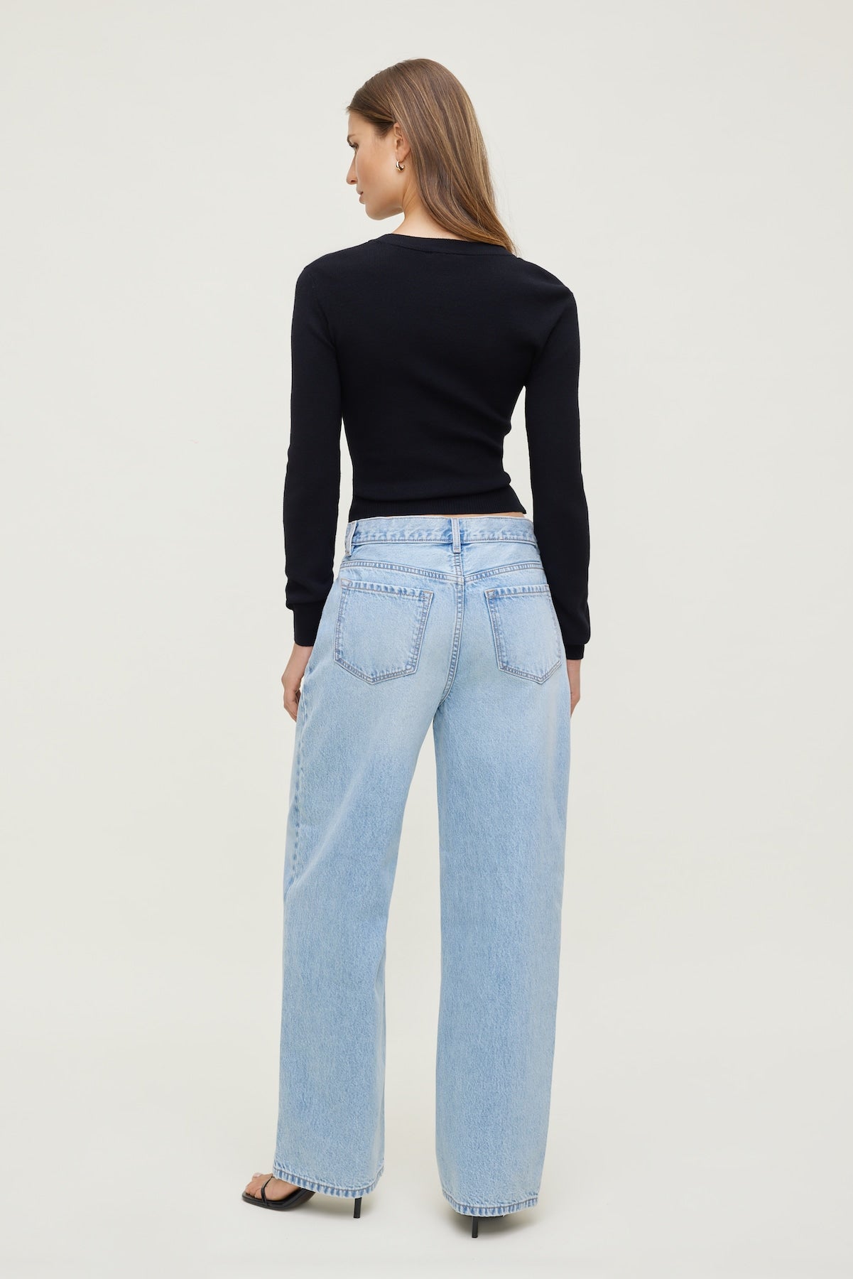 Dynamite On Sale | Rebecca Crewneck Cardigan Black