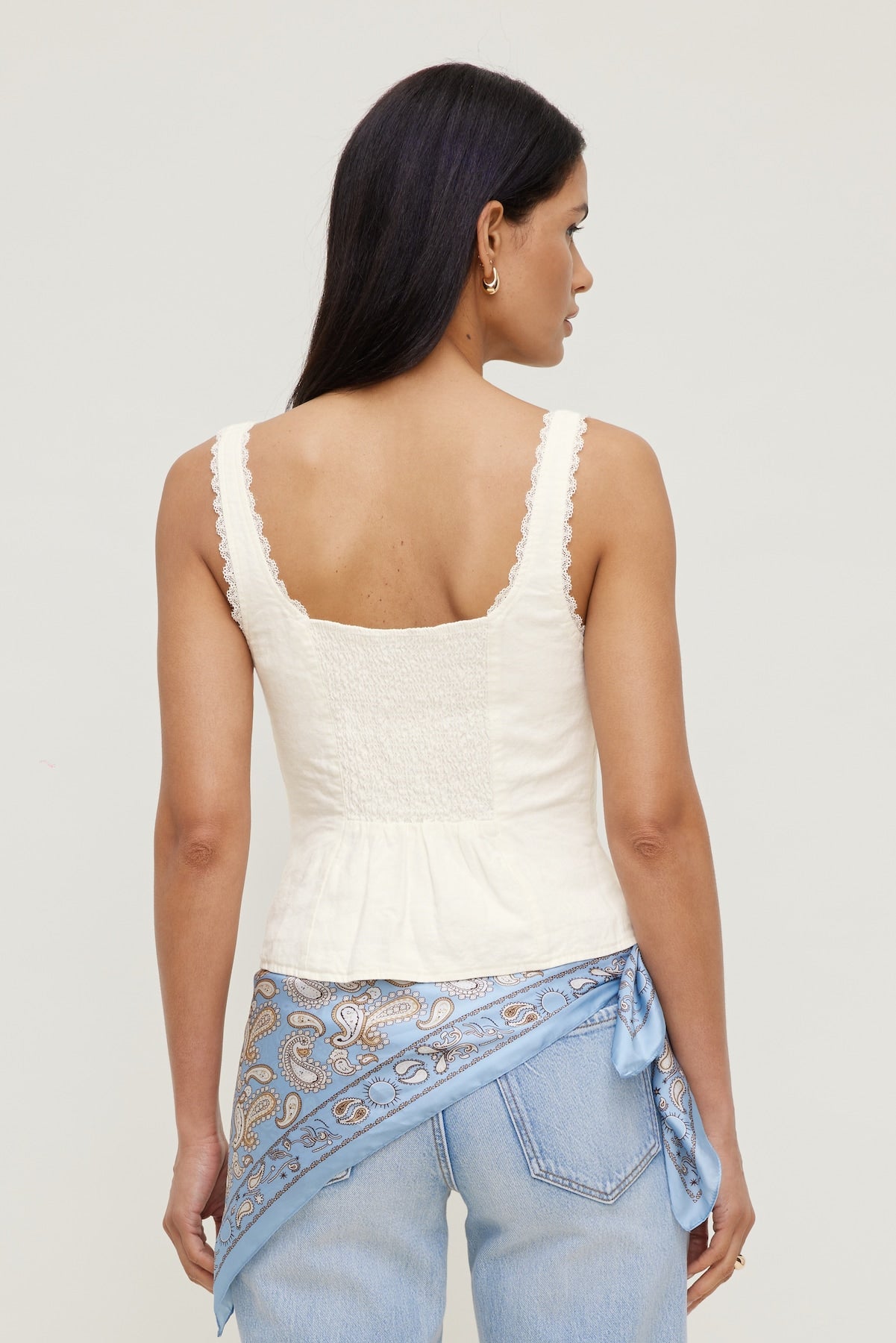 Dynamite Outlet | Linen Tank Top White
